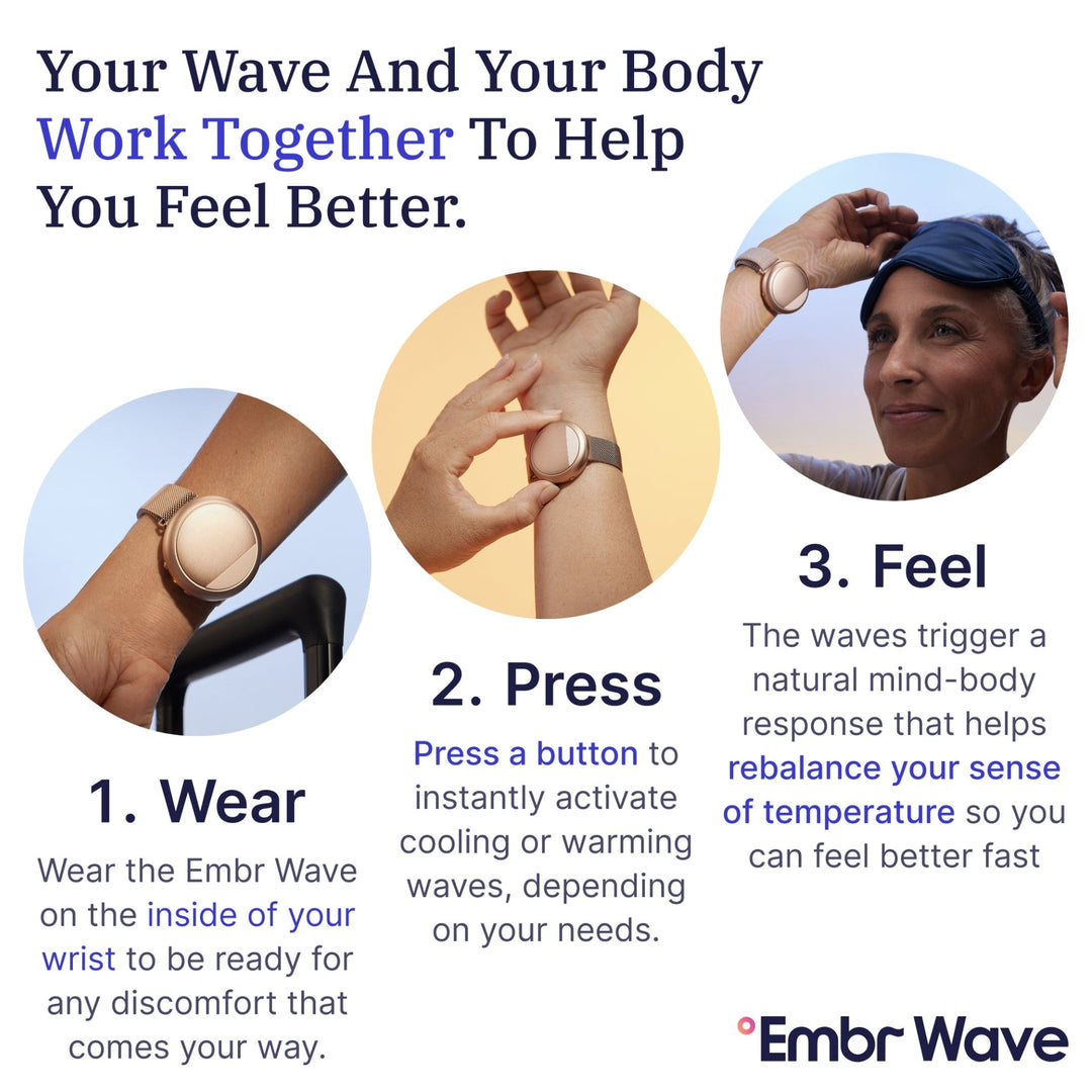 Issviva x Embr Wave® Smart Cooling & Warming Bracelet Rose Gold - TEST