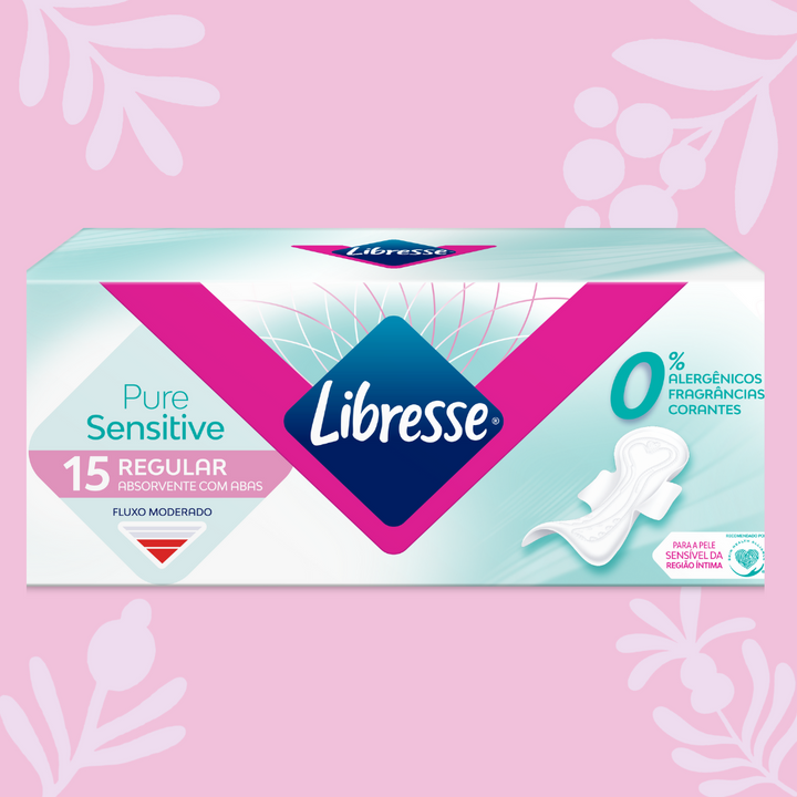 Absorvente Com Abas Libresse Pure Sensitive Regular