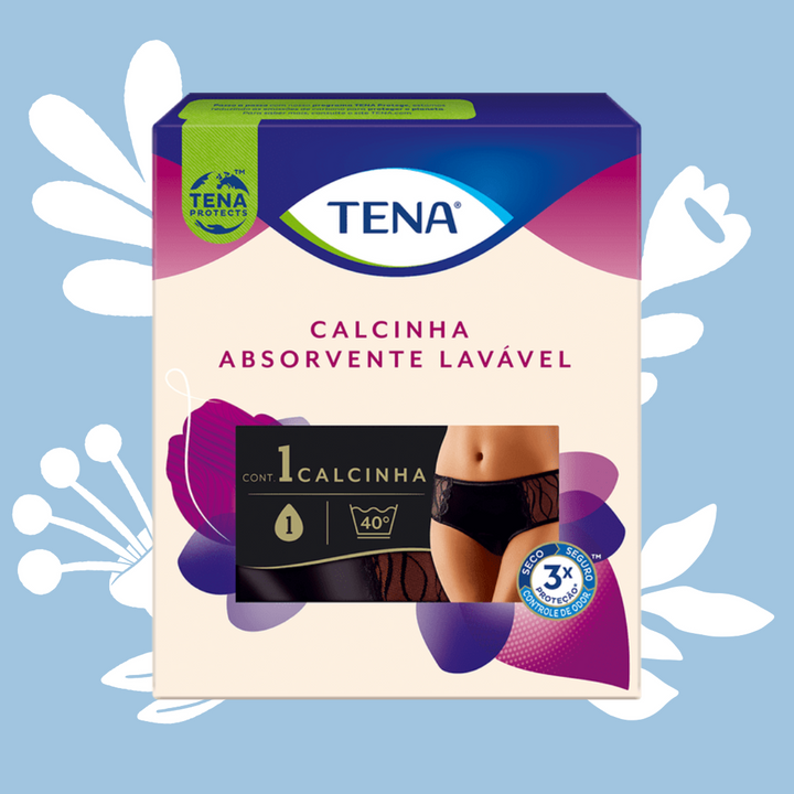 TENA Calcinha Lavável PRETA